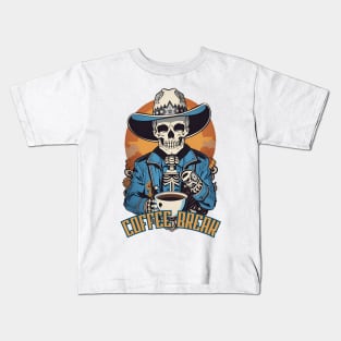 Coffee with skull Kids T-Shirt